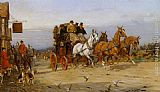 Wright Paintings - By The Fox Inn by George Wright